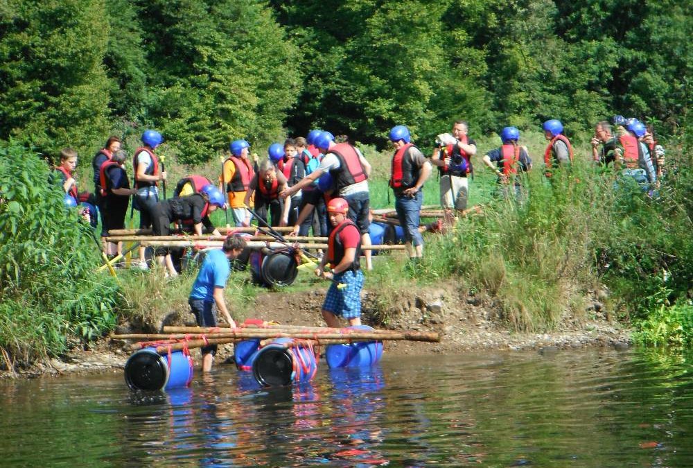 Teamevent Floßbau